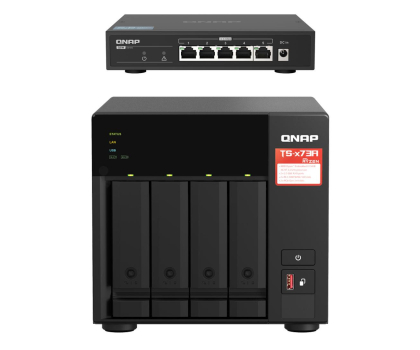 Dysk sieciowy QNAP Zestaw TS-473A-SW5T + QSW-1105-5T